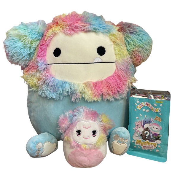 ZOZO 16” BIGFOOT RARE SQUISHMALLOW WITH A SCENTED MYSTERY 6” BABY BIGFOO… - Picture 3 of 5